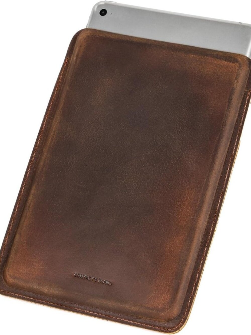 Handmade Top Grain Leather Slim Tablet Case, Vintage Design for 8.3" iPad Mini
